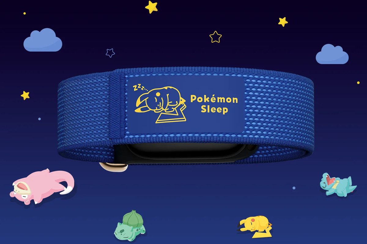 Fitbit Air Pokémon Sleep edition band with sleeping Pokémon